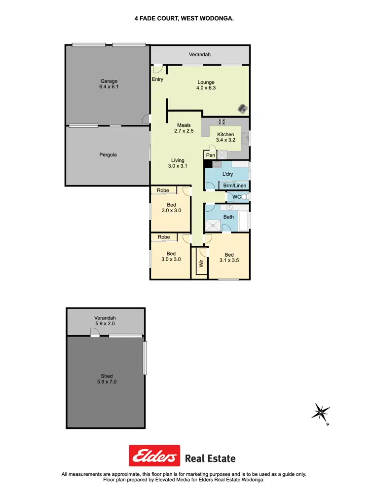 Floorplan of Homely house listing, 4 Fade Court, Wodonga VIC 3690