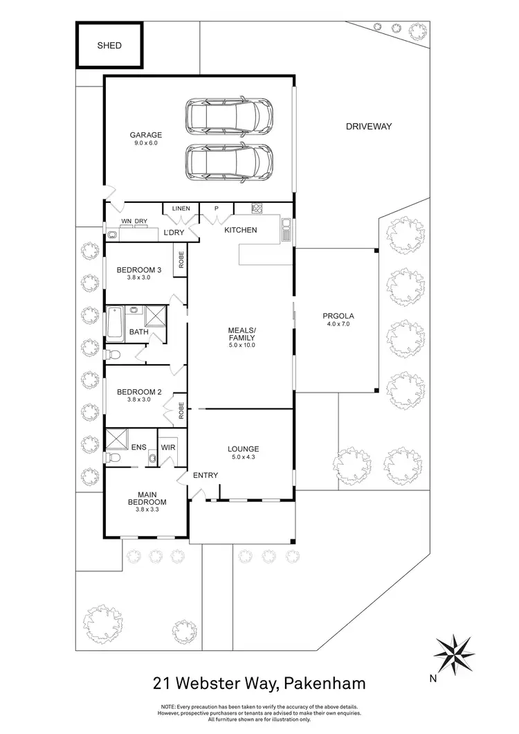 Floorplan of Homely house listing, 21 Webster Way, Pakenham VIC 3810