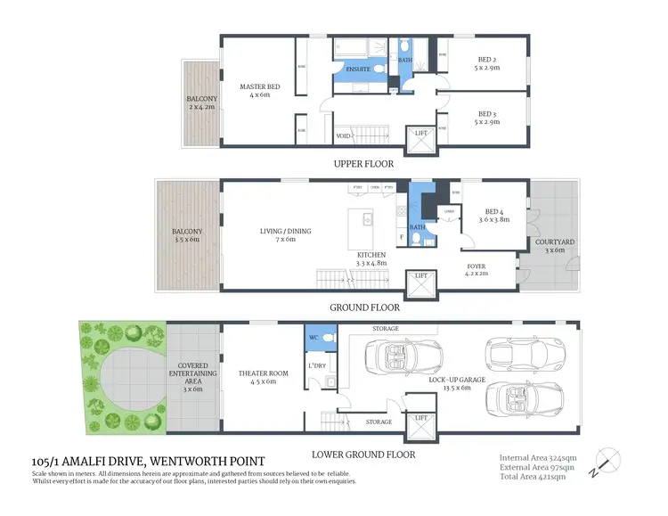 Floorplan of Homely townhouse listing, 105/1 Amalfi Drive, Wentworth Point NSW 2127