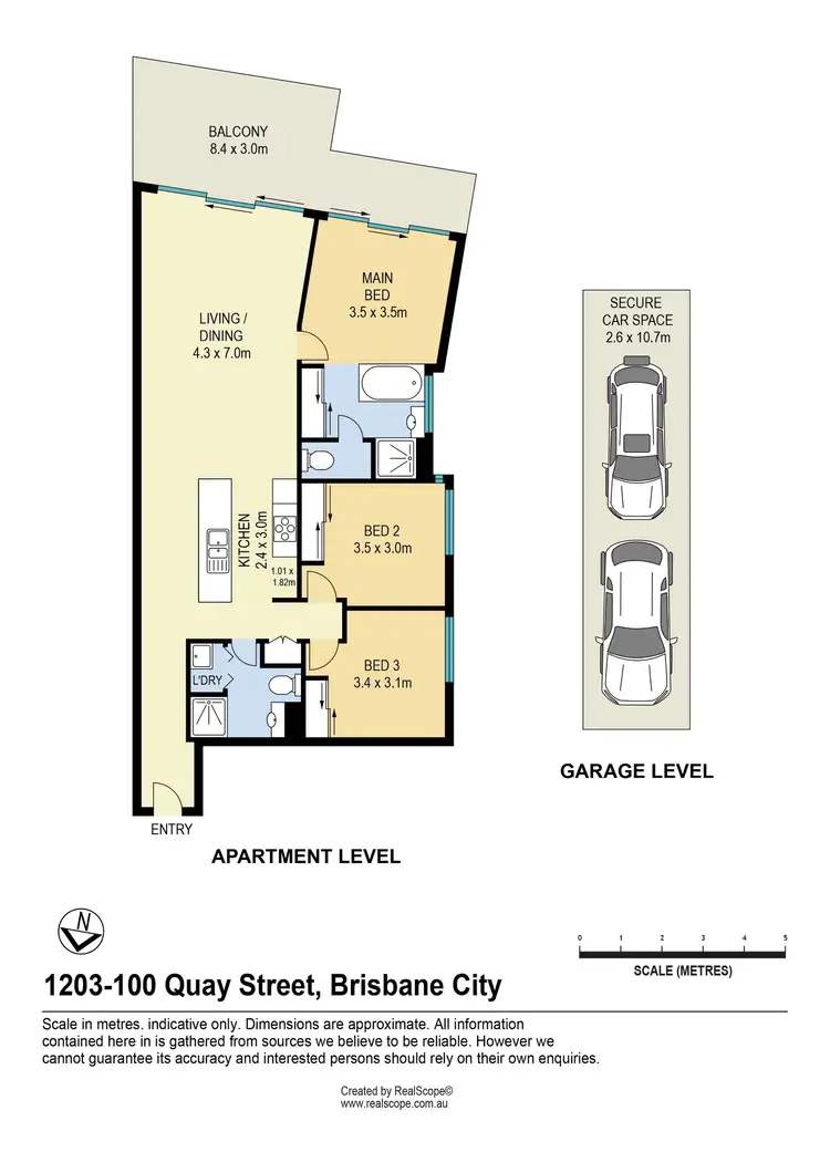 Floorplan of Homely apartment listing, 1203/100 Quay Street, Brisbane City QLD 4000