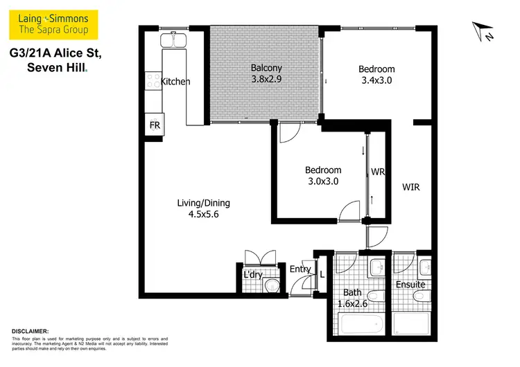Floorplan of Homely apartment listing, 3/21A Alice Street, Seven Hills NSW 2147