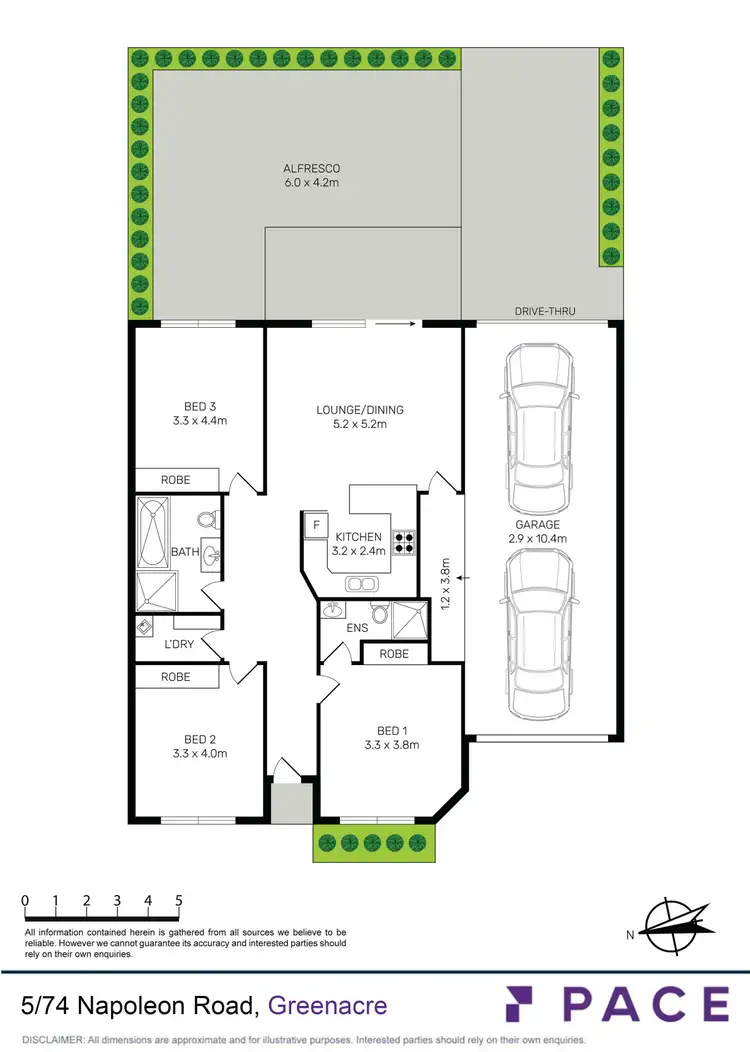Floorplan of Homely villa listing, 5/74 Napoleon Road, Greenacre NSW 2190