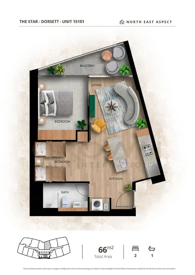Floorplan of Homely apartment listing, 15101/5 The Darling Avenue, Broadbeach QLD 4218