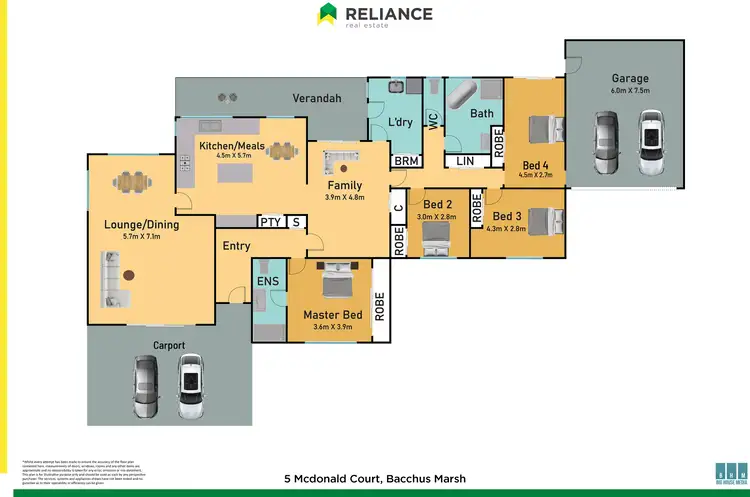 Floorplan of Homely house listing, 5 McDonald Court, Bacchus Marsh VIC 3340
