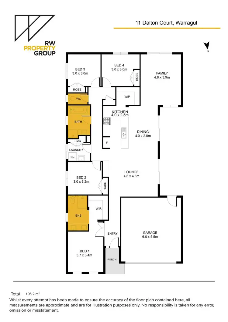 Floorplan of Homely house listing, 11 Dalton Court, Warragul VIC 3820