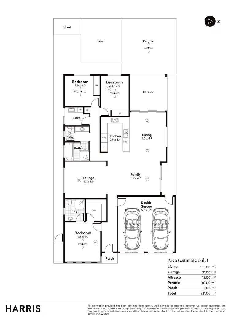 Floorplan of Homely house listing, 33 The Boulevard, Parafield Gardens SA 5107