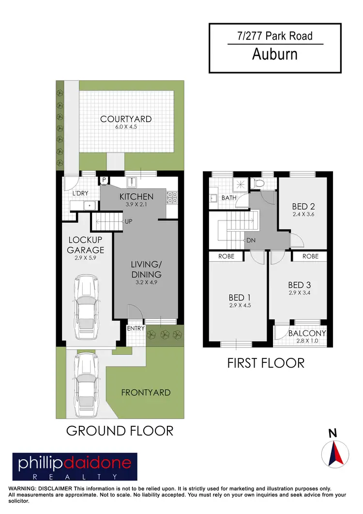 Floorplan of Homely townhouse listing, 7/277 Park Road, Auburn NSW 2144
