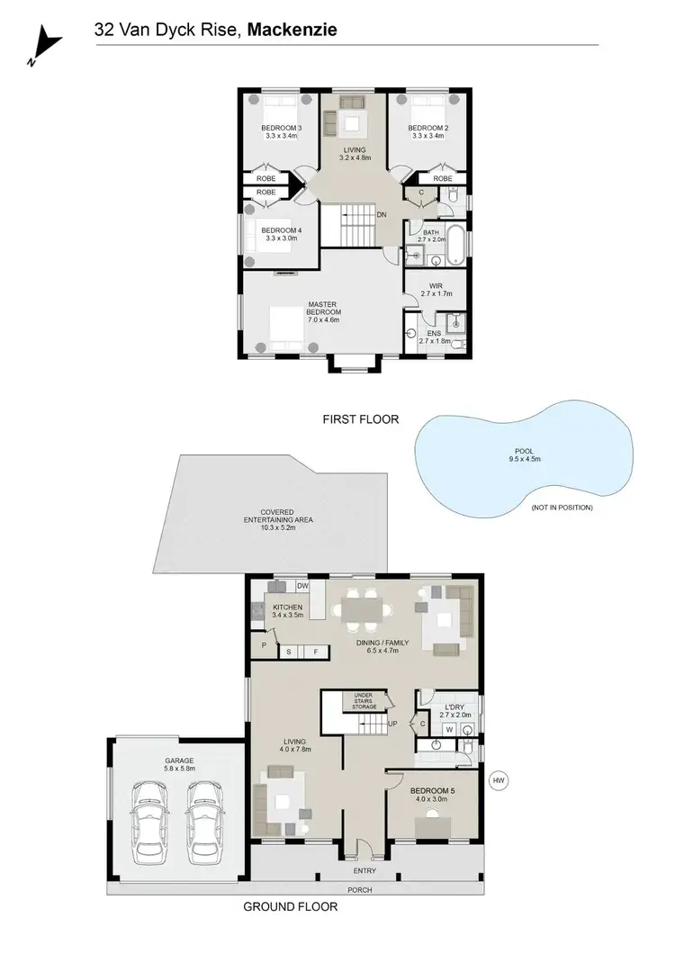 Floorplan of Homely house listing, 32 Van Dyck Rise, Mackenzie QLD 4156