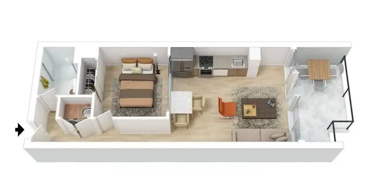 Floorplan of Homely apartment listing, 611D/615 Victoria Street, Abbotsford VIC 3067