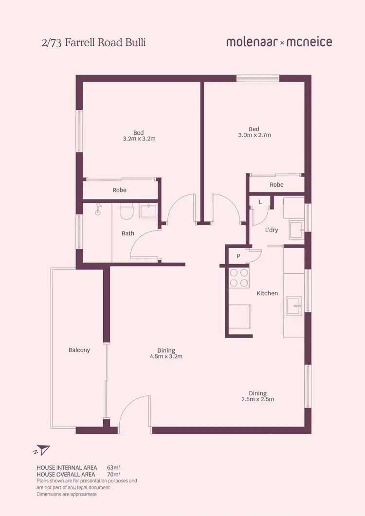 Floorplan of Homely unit listing, 2/73 Farrell Road, Bulli NSW 2516
