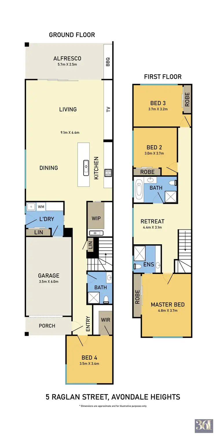 Floorplan of Homely house listing, 5 Raglan Street, Avondale Heights VIC 3034