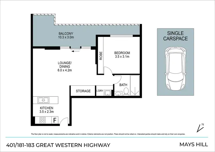 Floorplan of Homely apartment listing, 401/181-183 Great Western Highway, Mays Hill NSW 2145