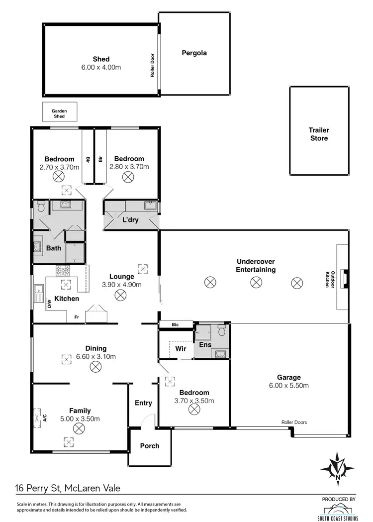 Floorplan of Homely house listing, 16 Perry Street, Mclaren Vale SA 5171