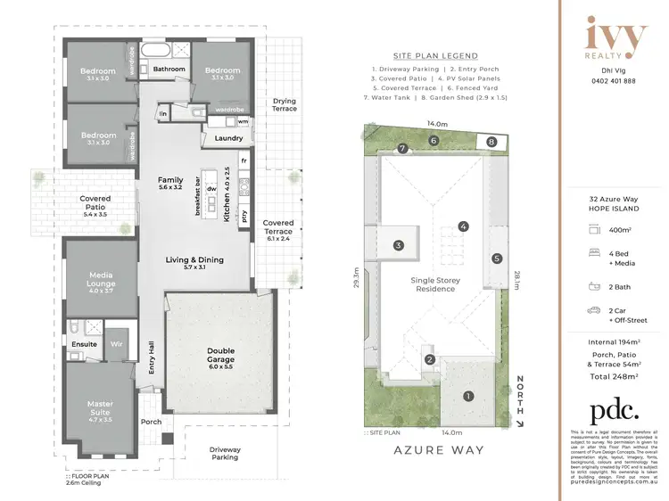 Floorplan of Homely house listing, 32 Azure Way, Hope Island QLD 4212
