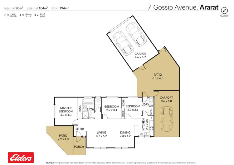 Floorplan of Homely house listing, 7 Gossip Avenue, Ararat VIC 3377