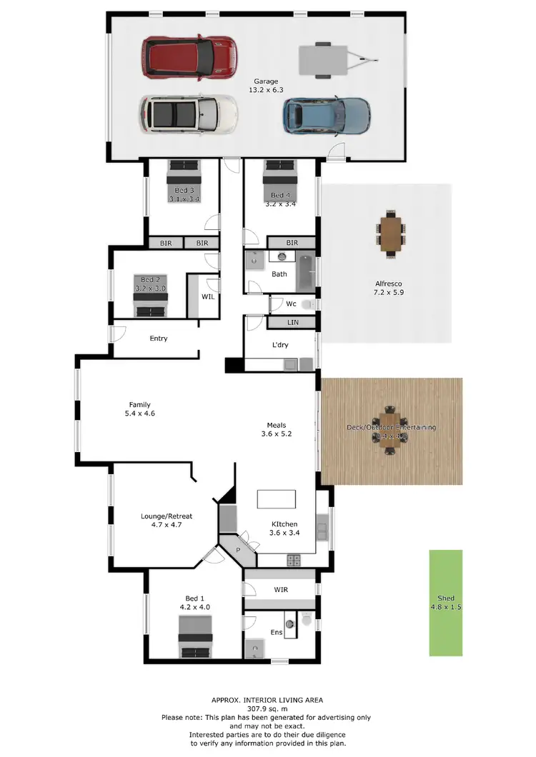 Floorplan of Homely house listing, 2 Blue Bonnet Way, Wodonga VIC 3690