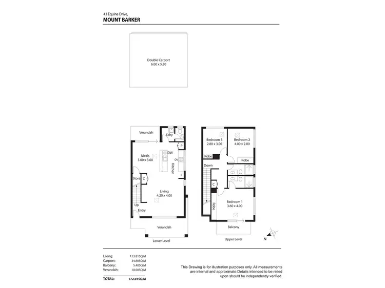 Floorplan of Homely townhouse listing, 43 Equine Drive, Mount Barker SA 5251