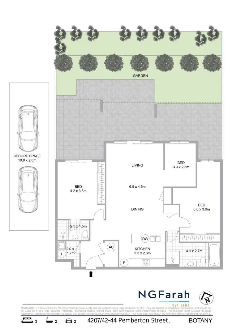 Floorplan of Homely apartment listing, 4207/42-44 Pemberton Street, Botany NSW 2019