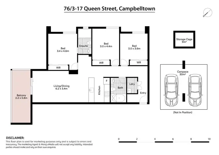 Floorplan of Homely apartment listing, 76/3-17 Queen Street, Campbelltown NSW 2560