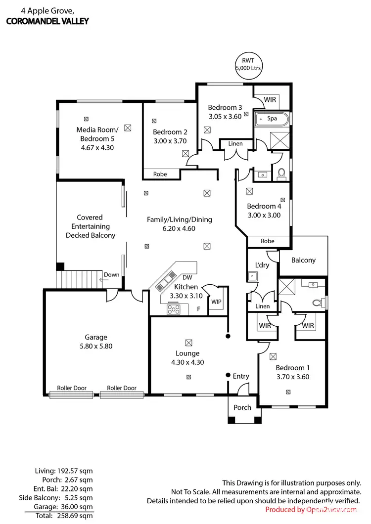 Floorplan of Homely house listing, 4 Apple Grove, Coromandel Valley SA 5051