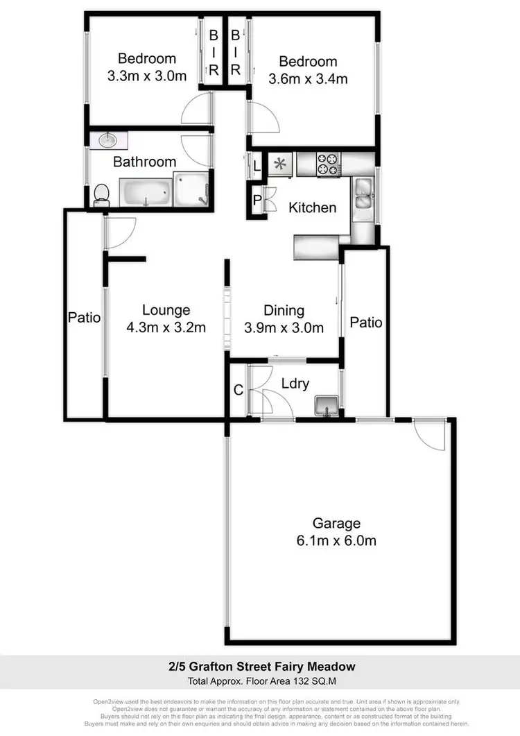 Floorplan of Homely villa listing, 2/5 Grafton Street, Fairy Meadow NSW 2519