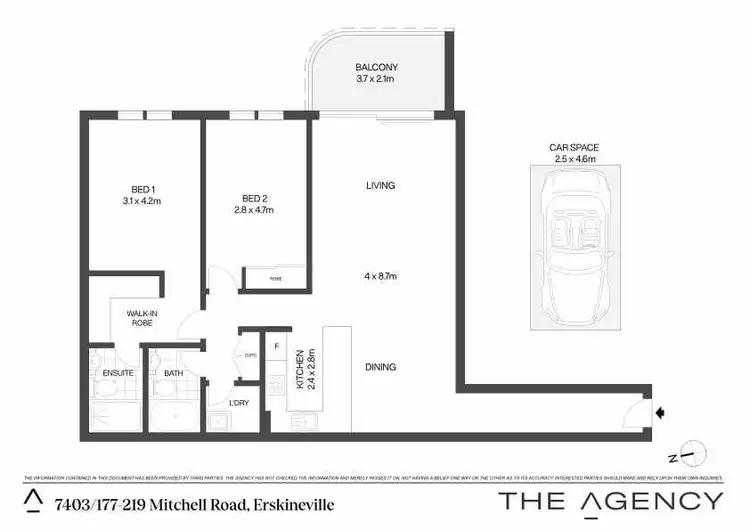 Floorplan of Homely apartment listing, 7403/177-219 Mitchell Road, Erskineville NSW 2043
