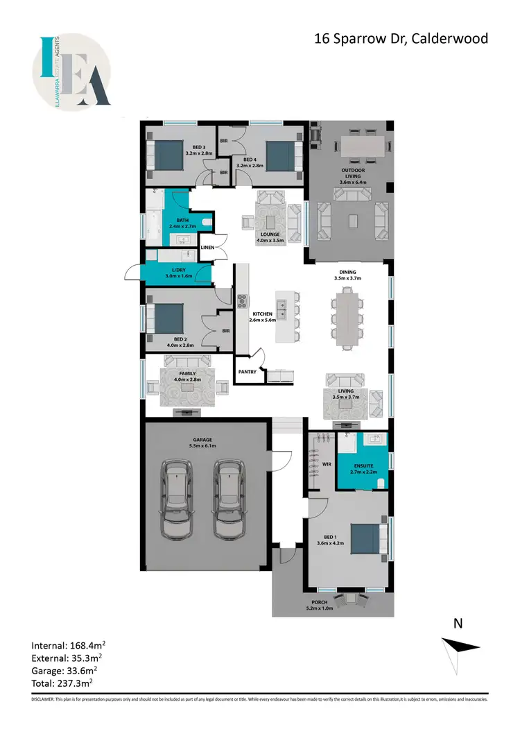 Floorplan of Homely house listing, 16 Sparrow Drive, Calderwood NSW 2527