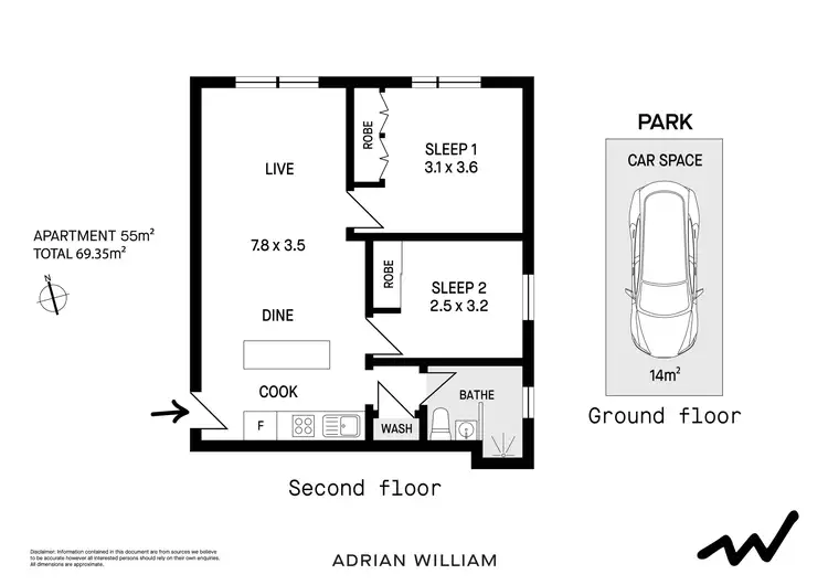 Floorplan of Homely apartment listing, 32/117 Denison Road, Dulwich Hill NSW 2203