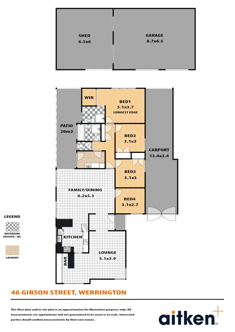 Floorplan of Homely house listing, 46 Gibson Avenue, Werrington NSW 2747