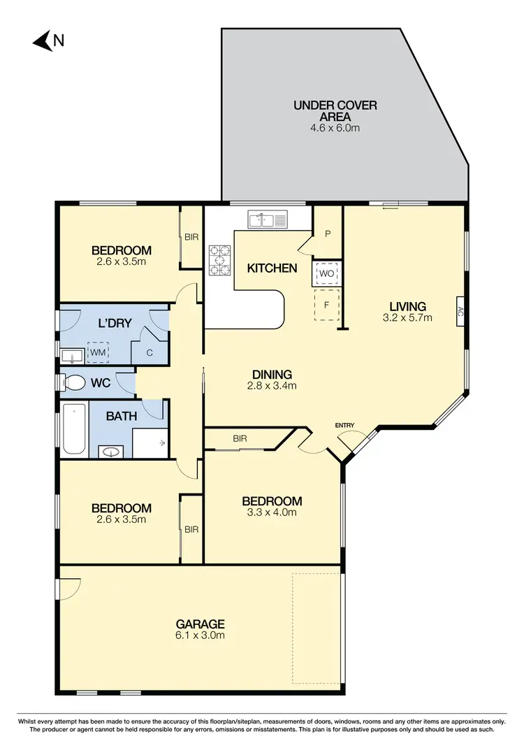 Floorplan of Homely unit listing, 1/60 Leila Street, Deer Park VIC 3023
