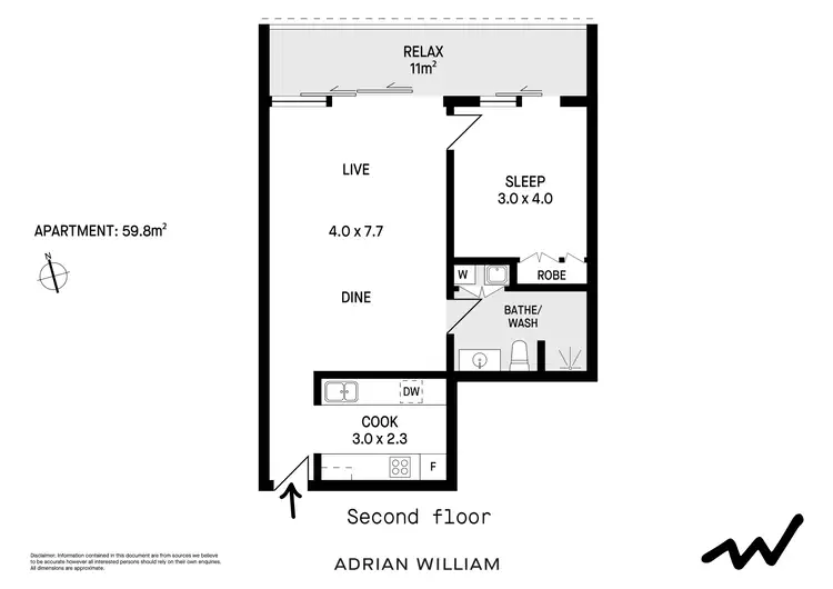 Floorplan of Homely apartment listing, 202/349-357 Bulwara Road, Ultimo NSW 2007