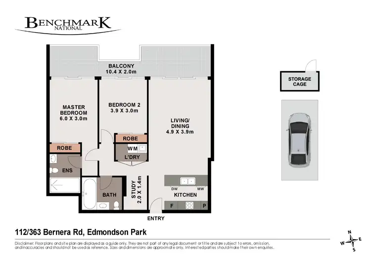 Floorplan of Homely apartment listing, 112/363 Bernera Road, Edmondson Park NSW 2174