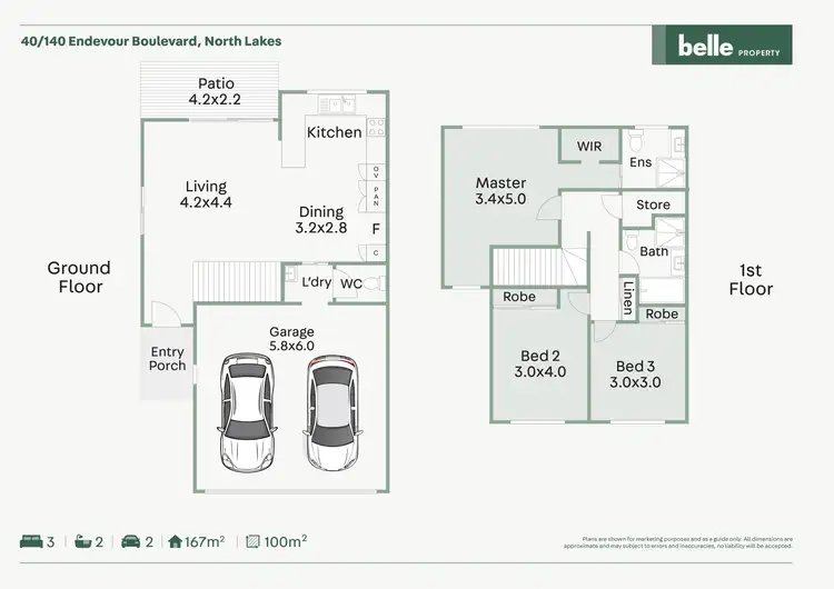Floorplan of Homely townhouse listing, 40/140 Endeavour Boulevard, North Lakes QLD 4509