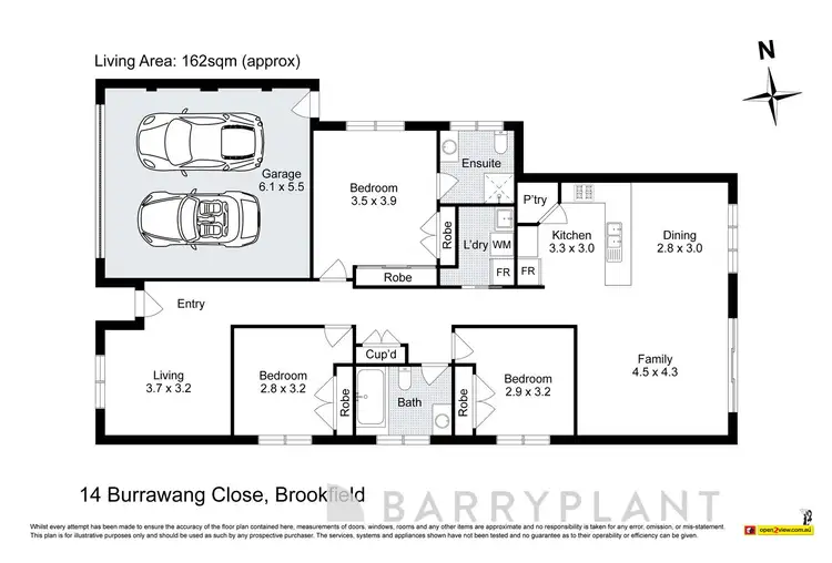 Floorplan of Homely house listing, 14 Burrawang Close, Brookfield VIC 3338