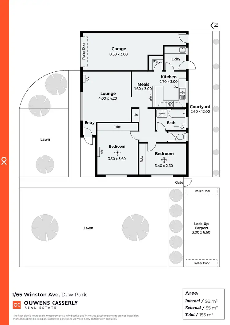 Floorplan of Homely unit listing, 1/65 Winston Avenue, Daw Park SA 5041