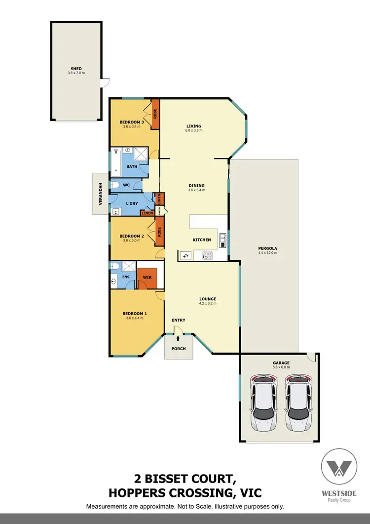 Floorplan of Homely house listing, 2 Bisset Court, Hoppers Crossing VIC 3029