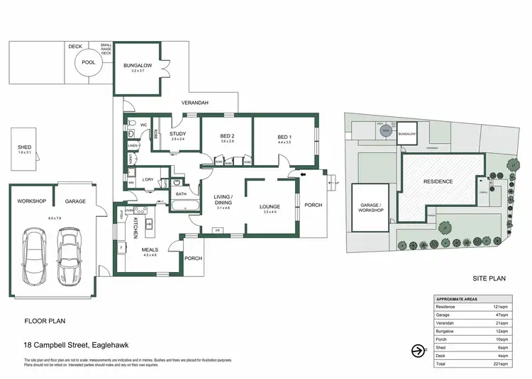 Floorplan of Homely house listing, 18 Campbell Street, Eaglehawk VIC 3556
