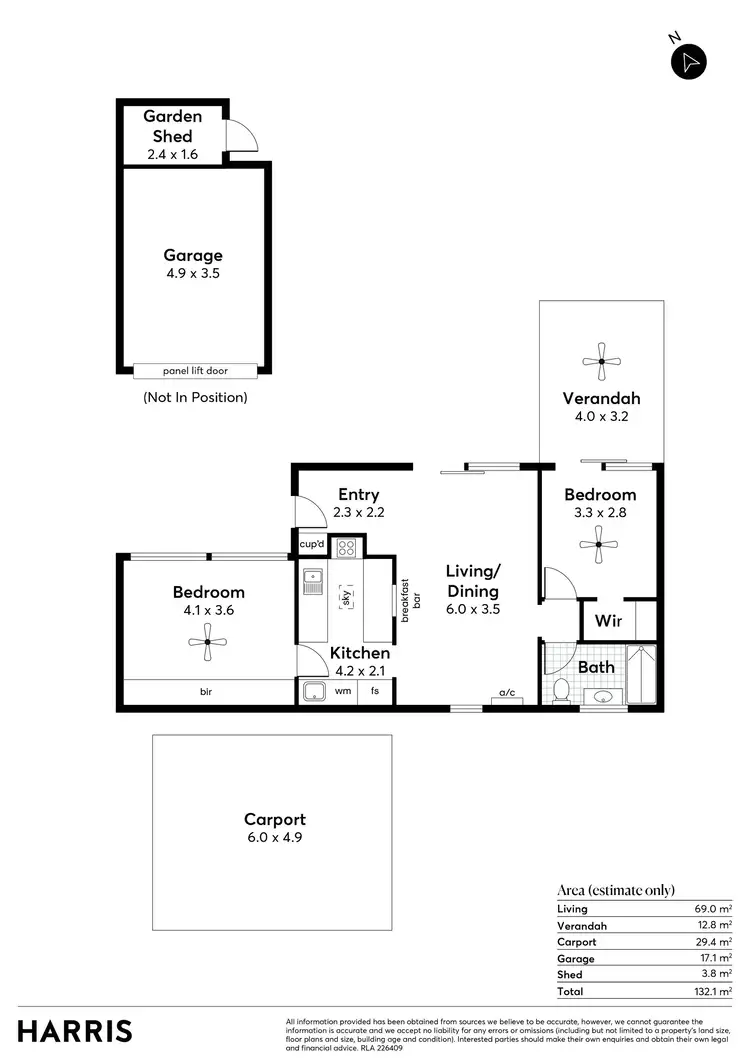 Floorplan of Homely house listing, 5 Hewett Avenue, Hawthorndene SA 5051