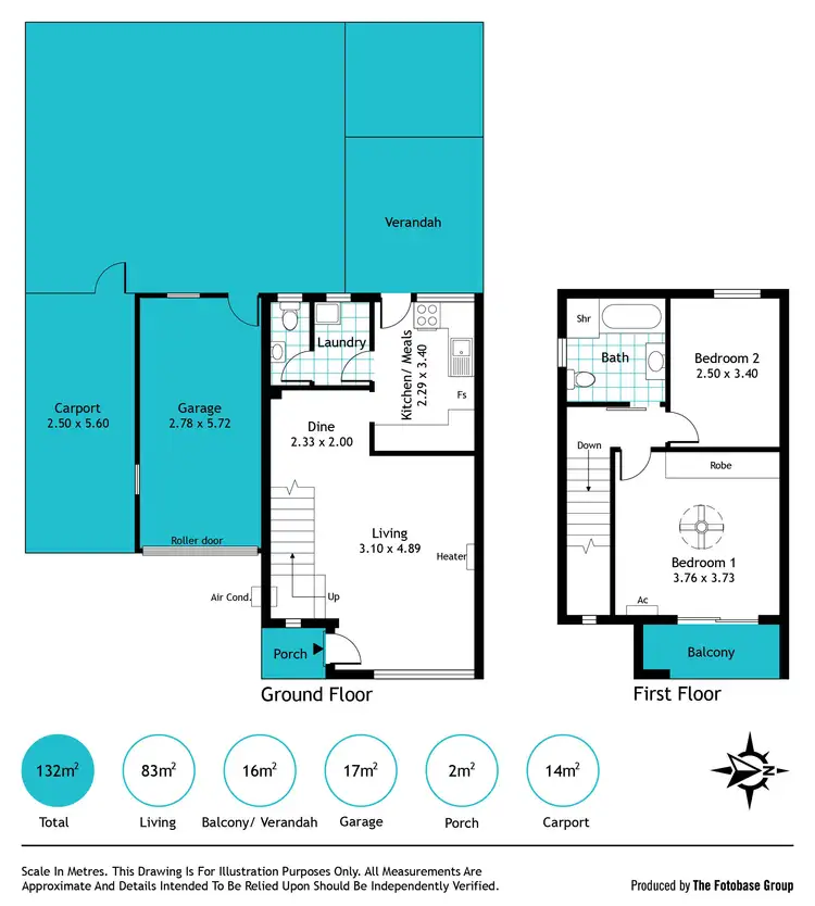 Floorplan of Homely townhouse listing, 1/19 Evans Crescent, Oaklands Park SA 5046