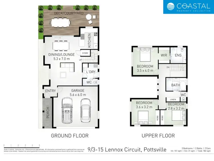 Floorplan of Homely townhouse listing, 9/3-15 Lennox Circuit, Pottsville NSW 2489