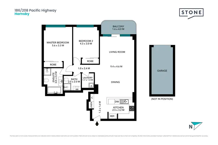Floorplan of Homely apartment listing, 186/208-226 Pacific Highway, Hornsby NSW 2077