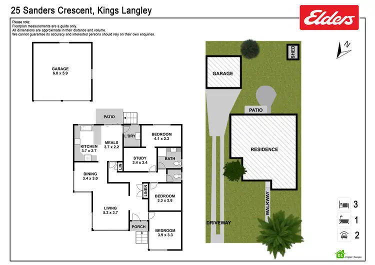Floorplan of Homely house listing, 25 Sanders Crescent, Kings Langley NSW 2147