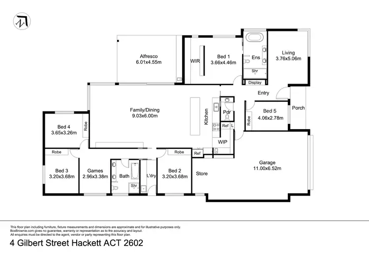 Floorplan of Homely house listing, 4 Gilbert Street, Hackett ACT 2602