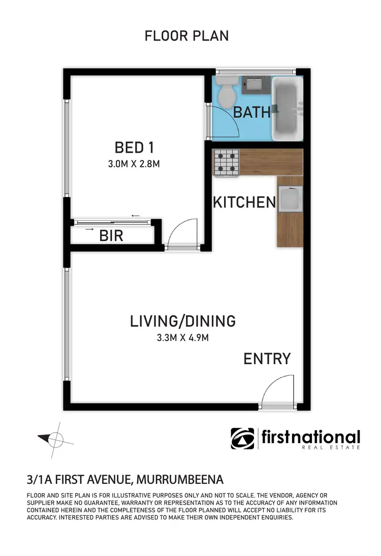 Floorplan of Homely apartment listing, 3/1A First Avenue, Murrumbeena VIC 3163