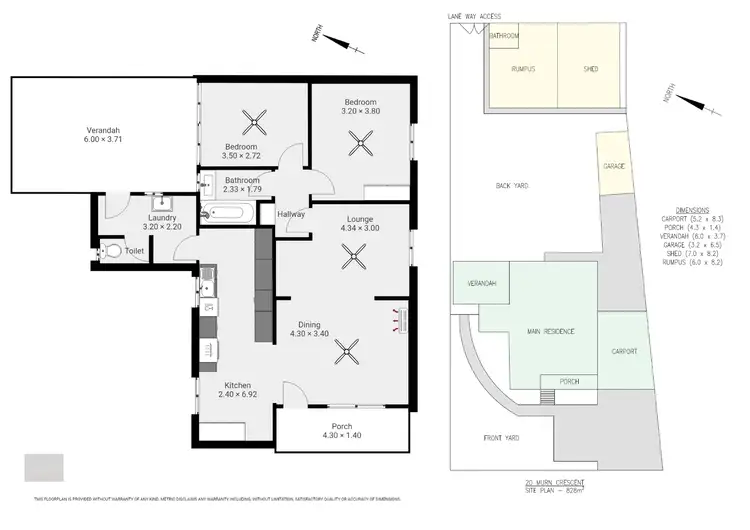 Floorplan of Homely house listing, 20 Murn Crescent, Whyalla Norrie SA 5608