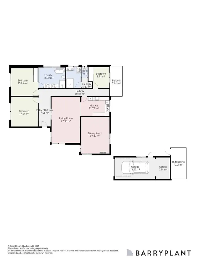Floorplan of Homely house listing, 7 Occold Court, St Albans VIC 3021