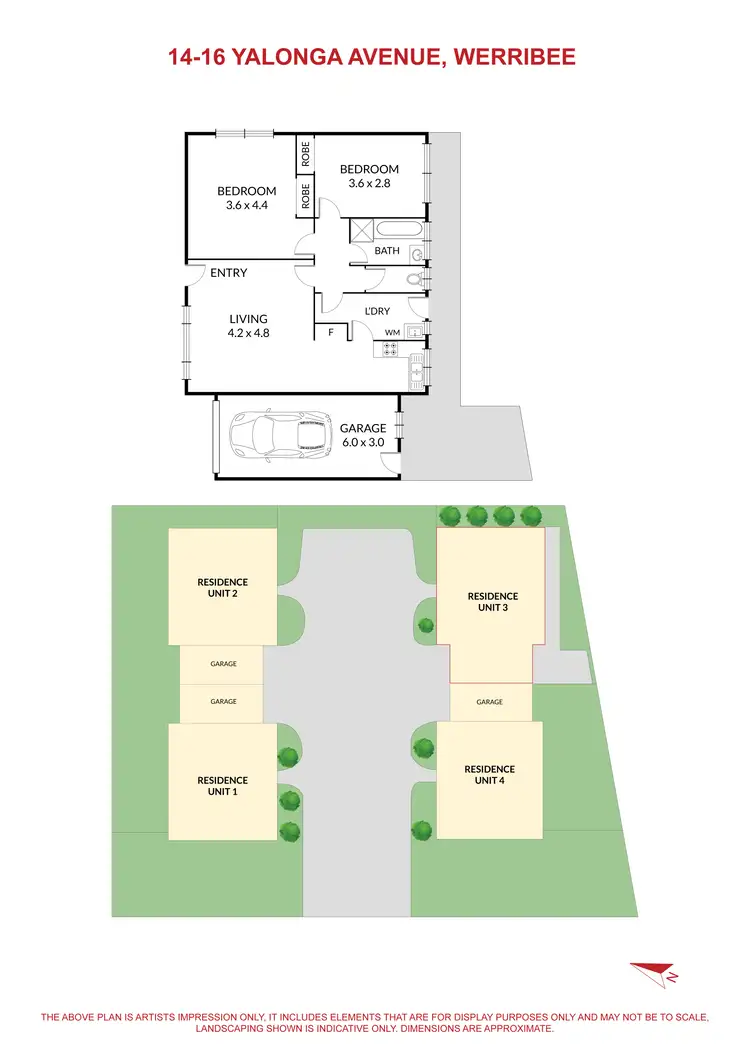 Floorplan of Homely block of units listing, 14-16 Yalonga Avenue, Werribee VIC 3030