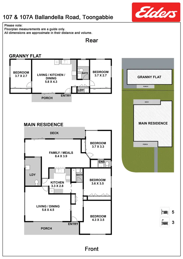 Floorplan of Homely house listing, 107 & 107A Ballandella Road, Toongabbie NSW 2146