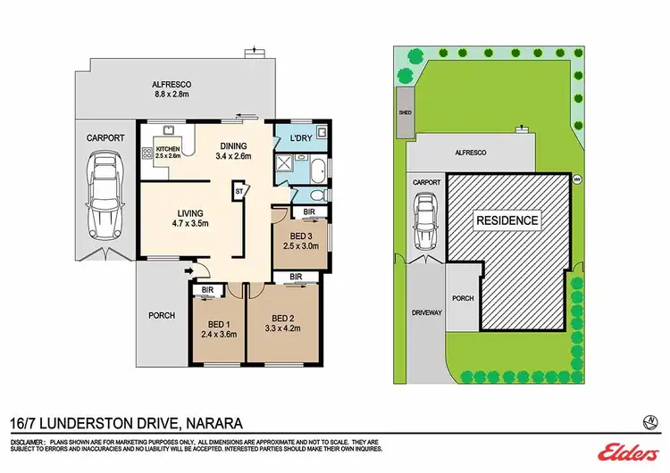 Floorplan of Homely villa listing, 16/7 Lunderston Drive, Narara NSW 2250
