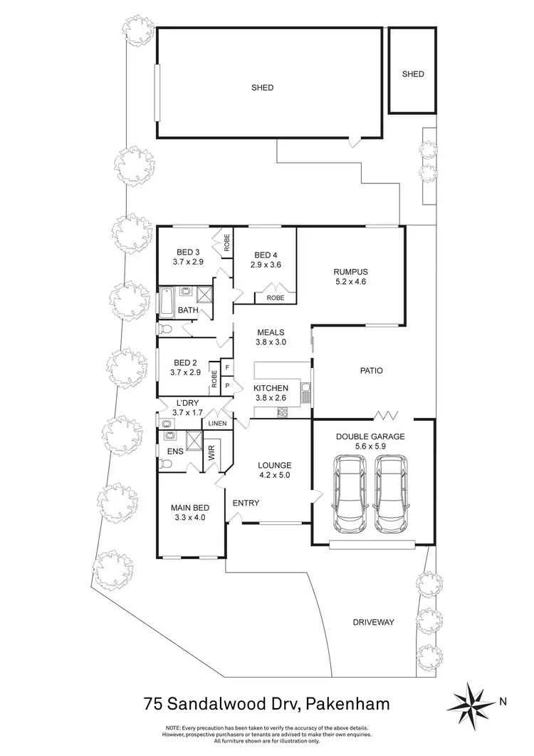 Floorplan of Homely house listing, 75 Sandalwood Drive, Pakenham VIC 3810